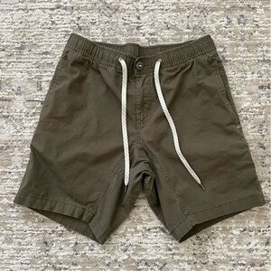 Vuori Ripstop DuraTerra Shorts Men Sz S Green Brown Organic Cotton V370